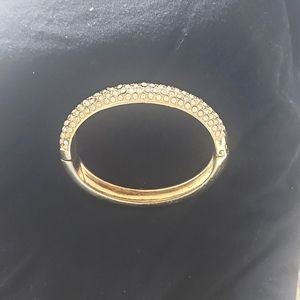 Gold and Rhinestone Bangle